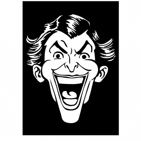 Joker Head White Decal