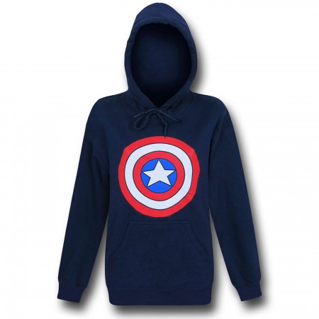 Captain America Shield Women's Navy Hoodie