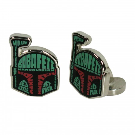 Star Wars Boba Fett Typography Cufflinks