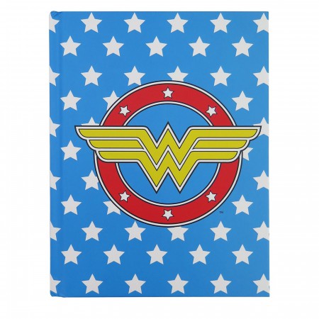 Wonder Woman Logo & Stars Hardcover Journal