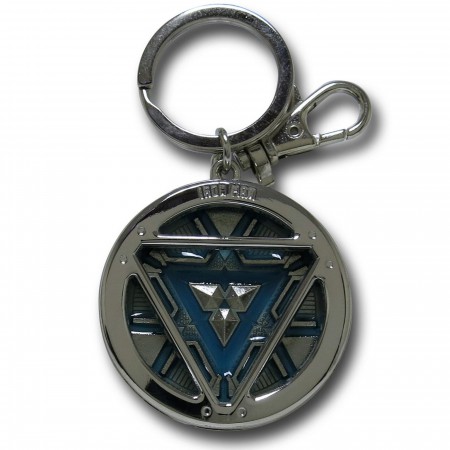 Iron Man 3 Arc Reactor Glowing Pewter Keychain