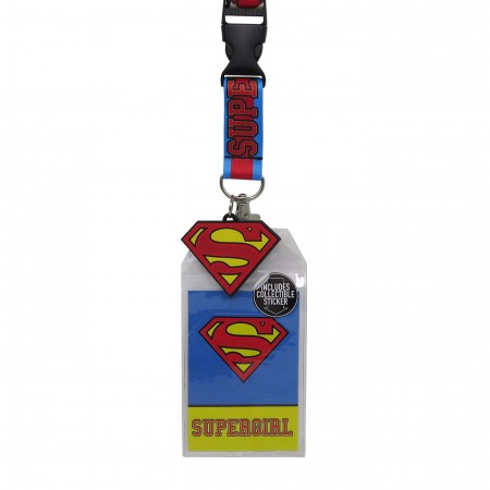Supergirl Classic Logo Lanyard with PVC Charm