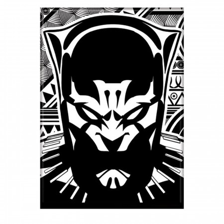 Black Panther Black & White Magnet