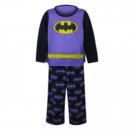 Batgirl Caped Purple Girls Pajama Set