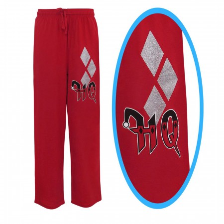 Harley Quinn Glitter Diamonds Unisex Pajama Sleep Pants