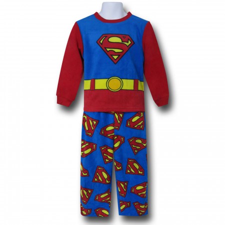 Superman Belt & Symbols Kids 2-Piece Pajama Set
