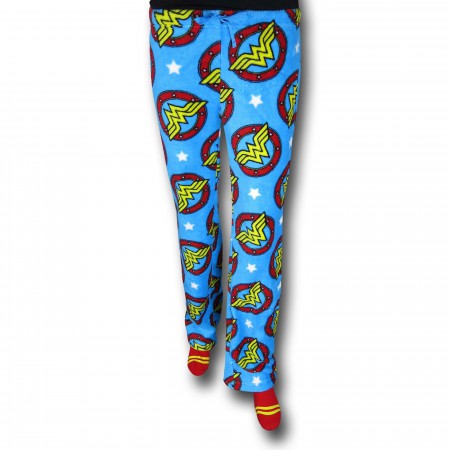 Wonder Woman Symbol Poly Fleece Lounge Pants
