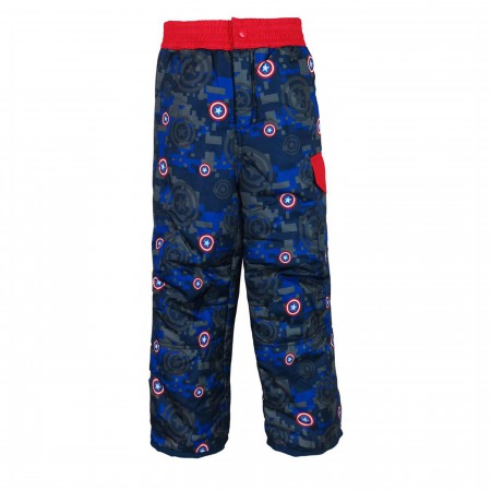 Captain America Shield Kids Snow Pants