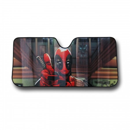 Deadpool Thumbs Up Car Sunshade
