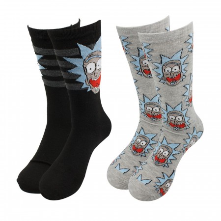 Rick and Morty Wubba Lubba Dub-Dub Crew Socks 2-Pack
