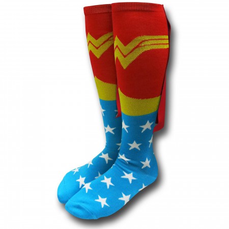 Wonder Woman Women's Knee-High Socks w/Capes