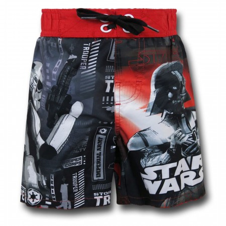 Star Wars Vader Trooper Kids Swim Trunks