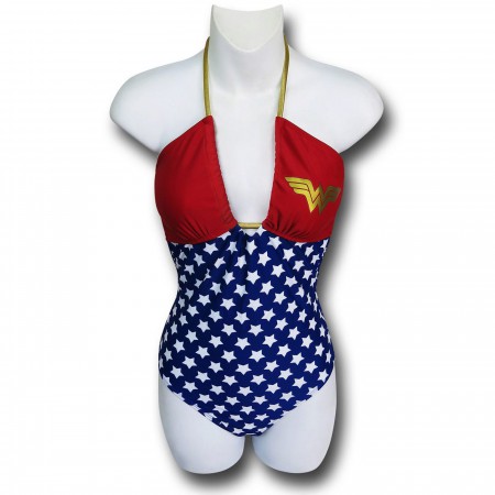 Wonder Woman Bandeau One-Piece Swimsuit