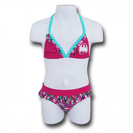 Batgirl Bloom Triangle Kids Bikini