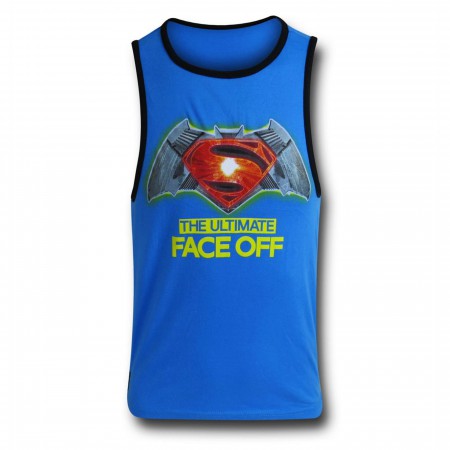 Batman Vs Superman Face Off Kids Tank Top