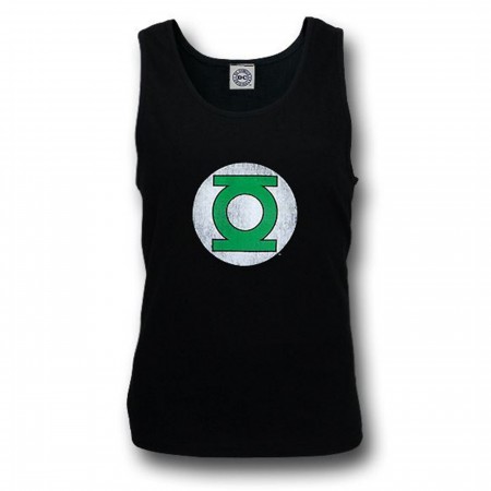 Green Lantern Distressed Black Tank Top