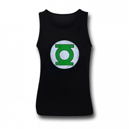 Green Lantern Corps Distressed Black Men's Tank Top