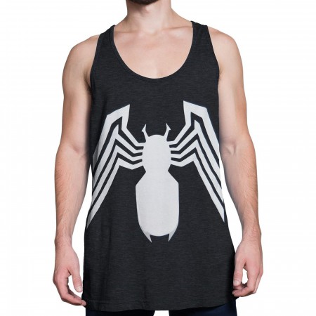 Venom Symbol Heather Charcoal Tank Top