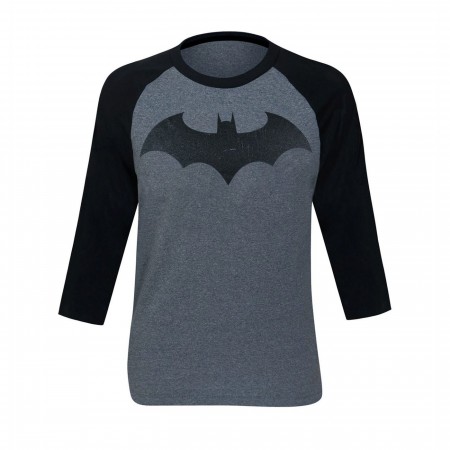 Batman Hush Distressed Symbol Baseball T-Shirt