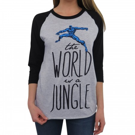 Black Panther Jungle Women's Baseball T-Shirt
