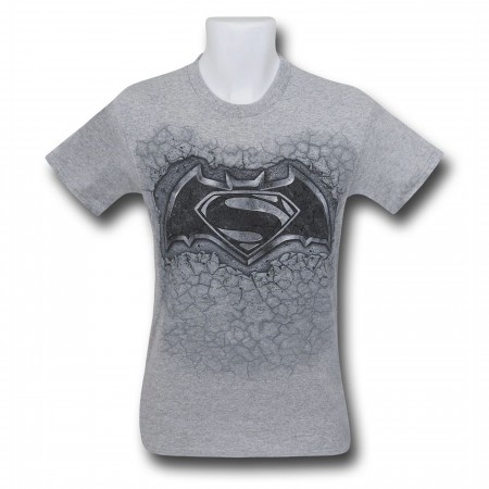 Batman Vs Superman Concrete Symbol T-Shirt