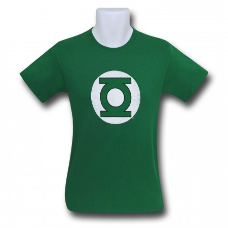 Green Lantern Hal Jordan Distressed Logo Men's T-Shirt