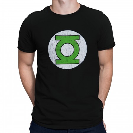 Green Lantern Corps Distressed Black Men's T-Shirt