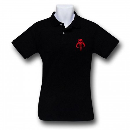 Star Wars Mandalorian Black Polo Shirt