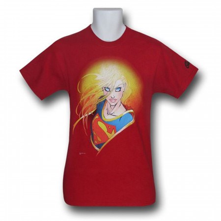 Supergirl T-Shirt Red Adult Size Michael Turner