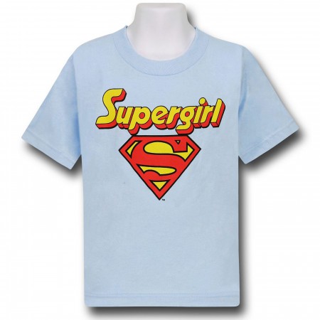 Supergirl Kids Blue Logo T-Shirt