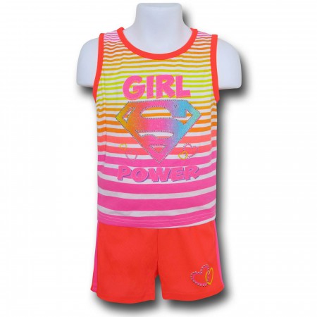 Supergirl Girls Kids Tank & Short Set