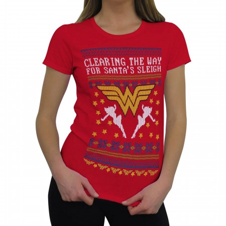 Wonder Woman 8-Bit Ugly Sweater Women's T-Shirt