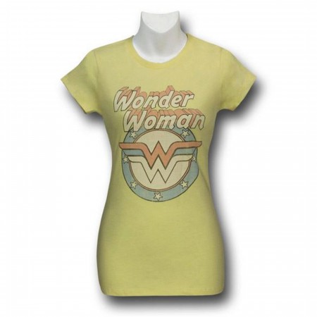 Wonder Woman Vintage Logo Yellow Women's T-Shirt