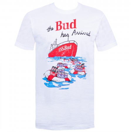 Budweiser Vintage USS Bud White Tee Shirt