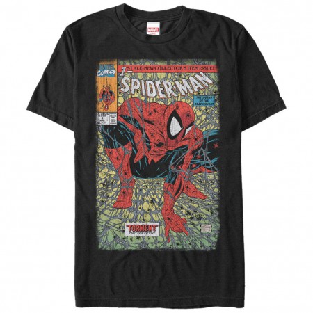 Spiderman Spider Torment Black Mens T-Shirt