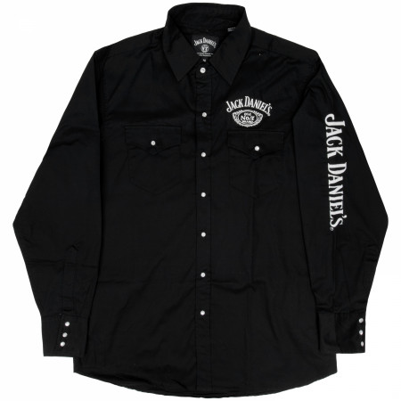 Jack Daniel's Button-Up Long-Sleeve Shirt - Black
