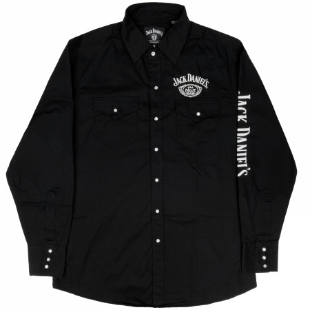 Jack Daniel's Button-Up Long-Sleeve Shirt - Black
