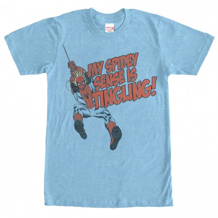 Spider-Man Spidey Senses Tingling Mens Blue T-Shirt