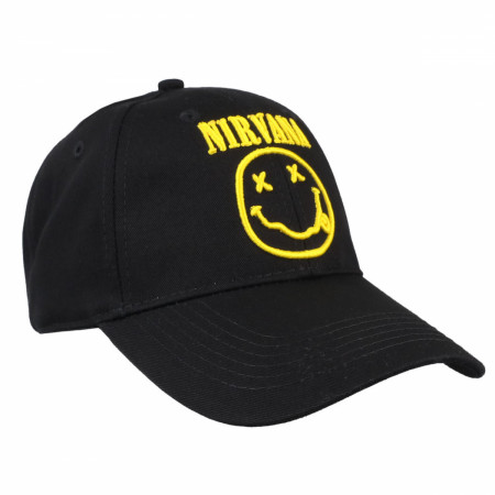 Nirvana Happy Face Logo Adjustable Snapback Hat
