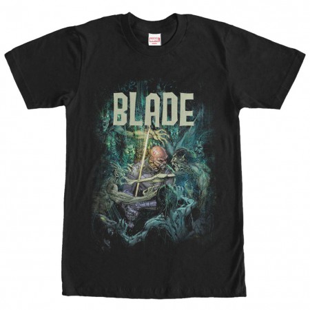 Marvel Teams Blade VS Undead Black Mens T-Shirt