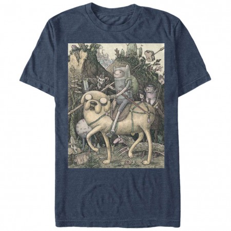 Adventure Time Lithograph Blue T-Shirt