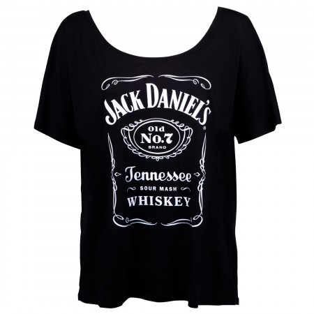 Jack Daniels Loose Fit Women's Bottle Label Tshirt
