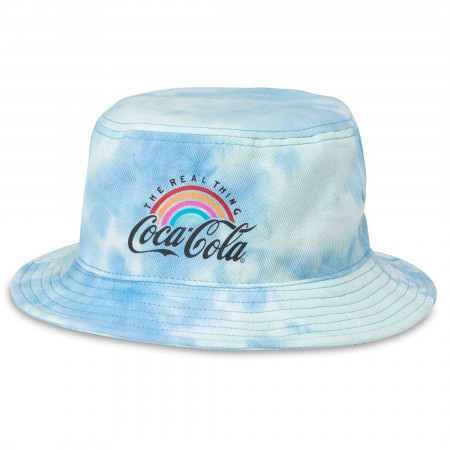 Coca-Cola The Real Thing Rainbow Logo Tie Dye Bucket Hat