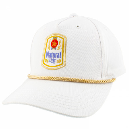 Natty Light Rowdy Gentleman Vintage Logo White Snapback Hat