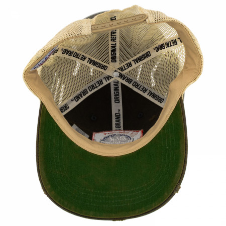 Pabst Blue Ribbon Brown Retro Brand Distressed PBR Trucker Hat