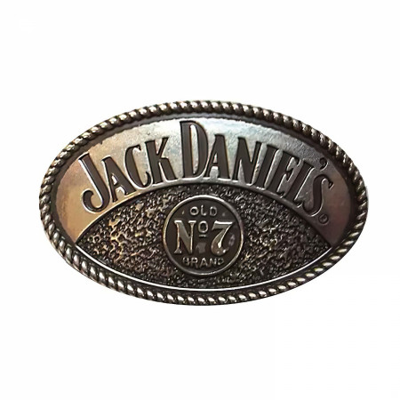Jack Daniels No. 7 Metallic Oval Belt Buckle