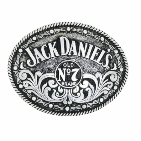 Jack Daniel's Swing Bug Logo Silver Belt Buckle.