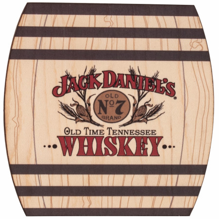 Jack Daniel’s Assorted Retro Logos 4-Piece Wooden Coaster Set