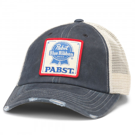 Pabst Blue Ribbon Patch Navy Colorway Adjustable Hat