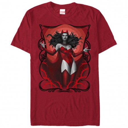 Marvel Teams Scarlet Red Red Mens T-Shirt